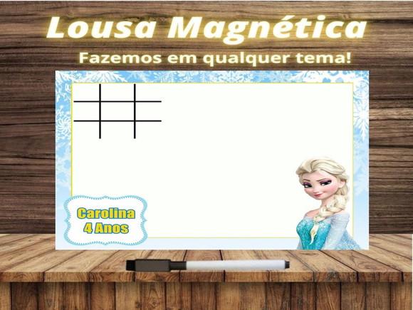Lousa Magnética + Jogo da Velha Frozen com Embalagem