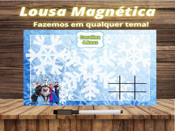 Lousa Magnética + Jogo da Velha Frozen com Embalagem