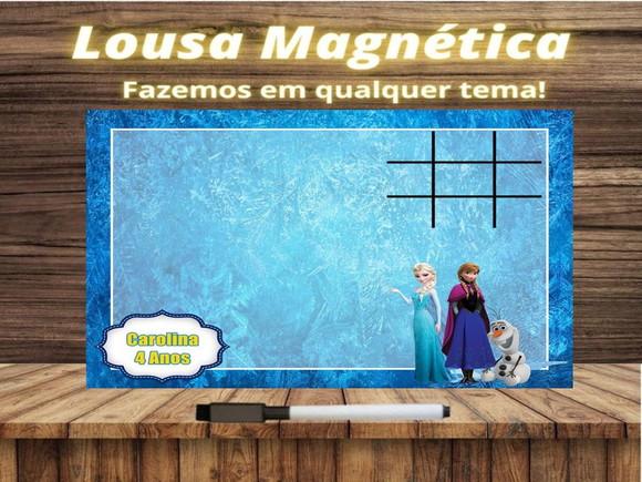 Lousa Magnética + Jogo da Velha Frozen com Embalagem