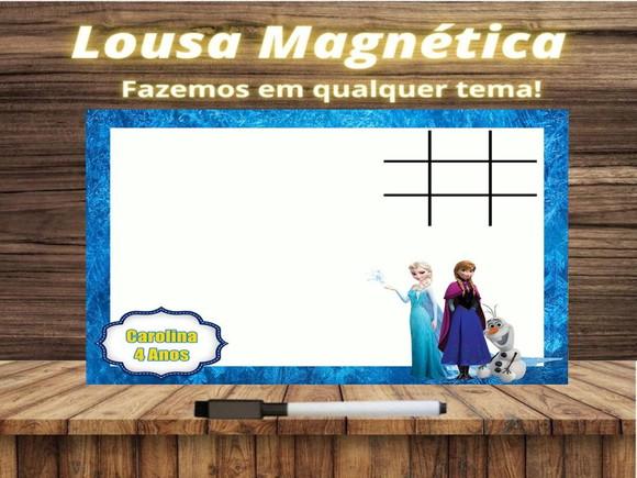 Lousa Magnética + Jogo da Velha Frozen com Embalagem