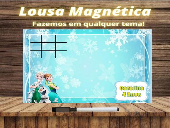 Lousa Magnética + Jogo da Velha Frozen com Embalagem