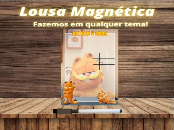 Lousa Magnética + Jogo da Velha Garfield com Embalagem
