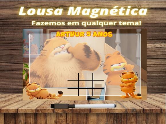 Lousa Magnética + Jogo da Velha Garfield com Embalagem