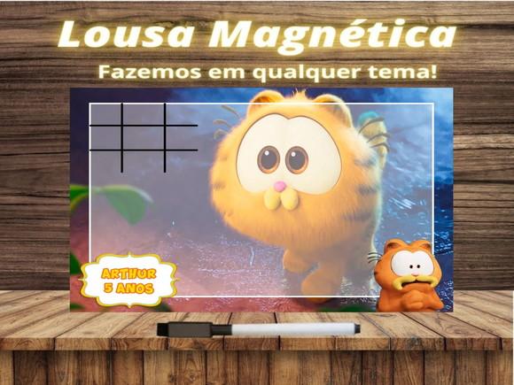 Lousa Magnética + Jogo da Velha Garfield com Embalagem