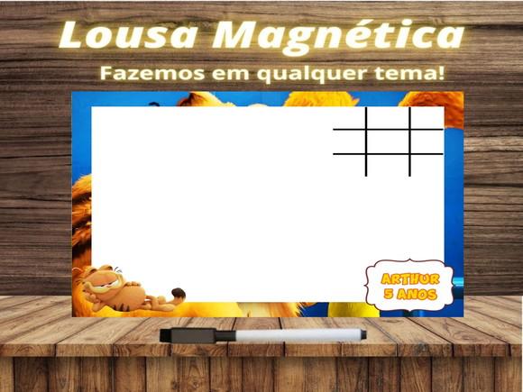 Lousa Magnética + Jogo da Velha Garfield com Embalagem
