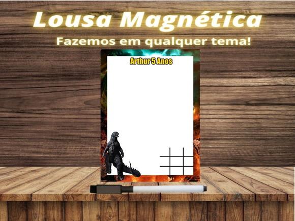 Lousa Magnética + Jogo da Velha Godzilla com Embalagem