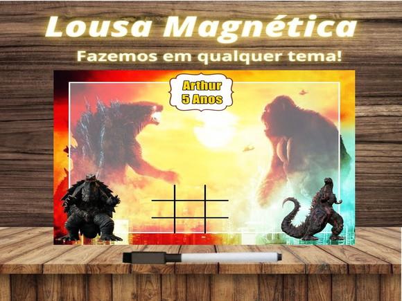 Lousa Magnética + Jogo da Velha Godzilla com Embalagem
