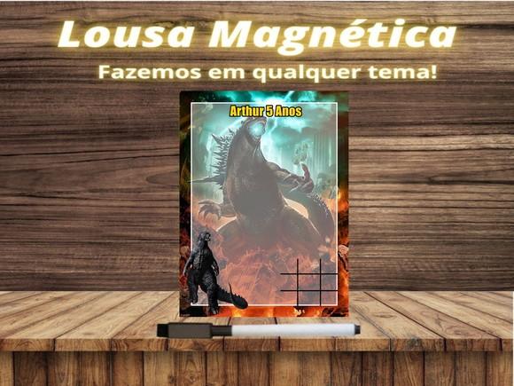 Lousa Magnética + Jogo da Velha Godzilla com Embalagem