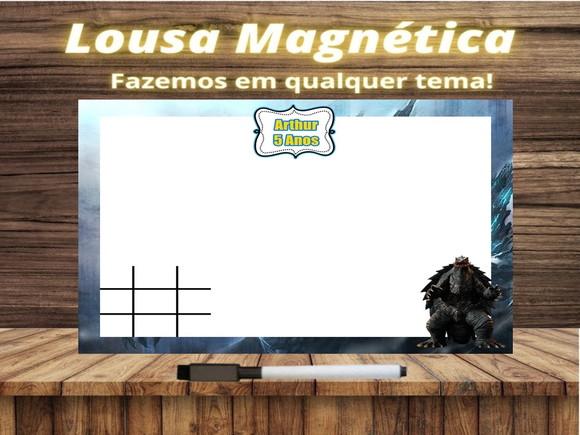 Lousa Magnética + Jogo da Velha Godzilla com Embalagem