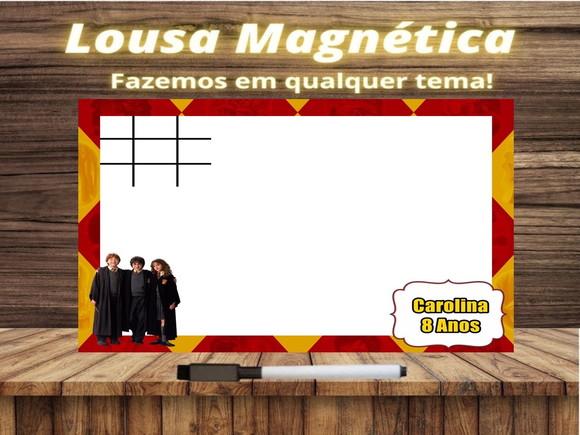Lousa Magnética + Jogo da Velha Harry Potter com Embalagem