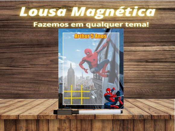 Lousa Magnética + Jogo da Velha Homem Aranha com Embalagem