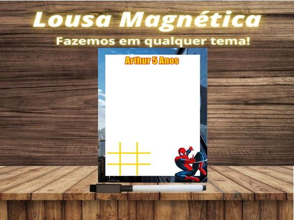 Lousa Magnética + Jogo da Velha Homem Aranha com Embalagem