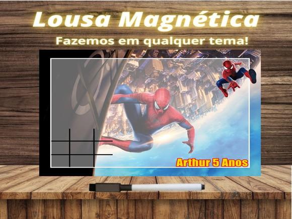 Lousa Magnética + Jogo da Velha Homem Aranha com Embalagem