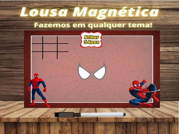 Lousa Magnética + Jogo da Velha Homem Aranha com Embalagem