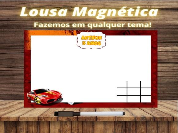 Lousa Magnética + Jogo da Velha Hot Wheels com Embalagem