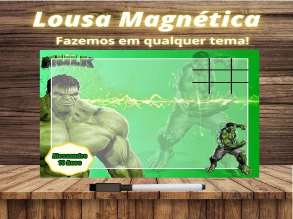 Lousa Magnética + Jogo da Velha Hulk com Embalagem