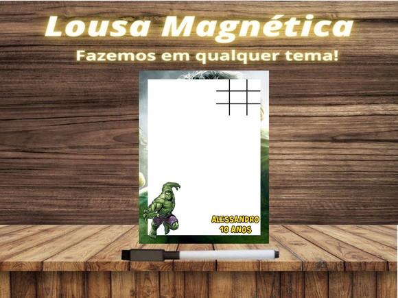 Lousa Magnética + Jogo da Velha Hulk com Embalagem