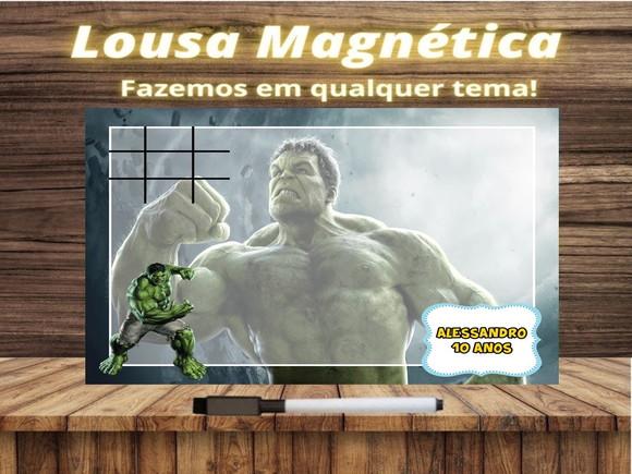Lousa Magnética + Jogo da Velha Hulk com Embalagem