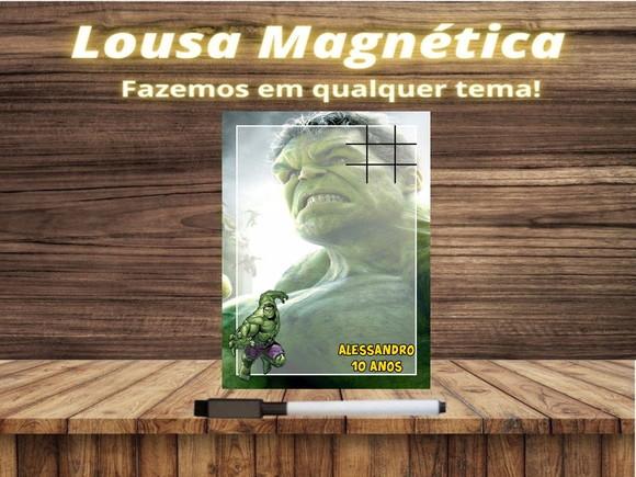 Lousa Magnética + Jogo da Velha Hulk com Embalagem