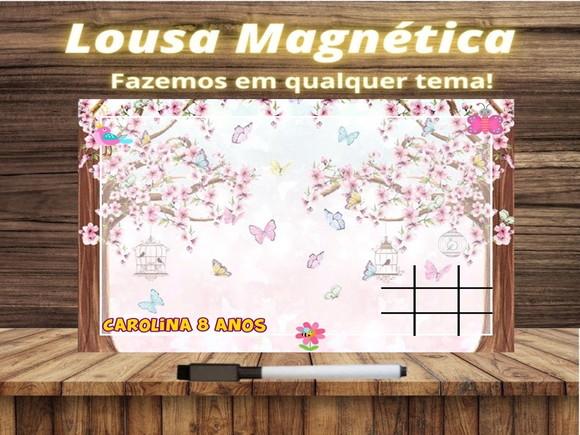 Lousa Magnética + Jogo da Velha Jardim Encantado c Embalagem
