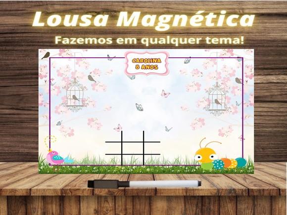Lousa Magnética + Jogo da Velha Jardim Encantado c Embalagem