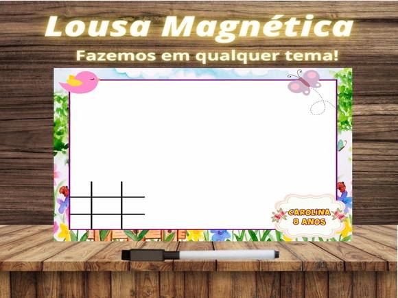 Lousa Magnética + Jogo da Velha Jardim Encantado c Embalagem