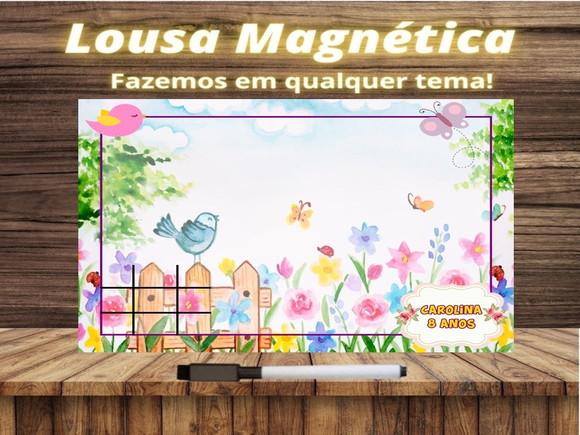 Lousa Magnética + Jogo da Velha Jardim Encantado c Embalagem