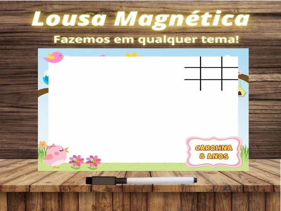 Lousa Magnética + Jogo da Velha Jardim Encantado c Embalagem