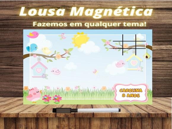 Lousa Magnética + Jogo da Velha Jardim Encantado c Embalagem