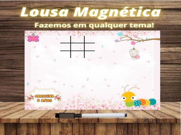 Lousa Magnética + Jogo da Velha Jardim Encantado c Embalagem