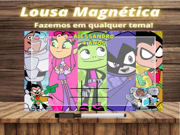 Lousa Magnética + Jogo da Velha Jovens Titãs com Embalagem