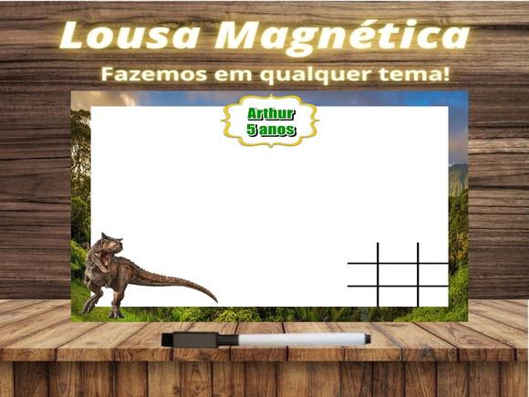 Lousa Magnética + Jogo da Velha Jurassic World com Embalagem