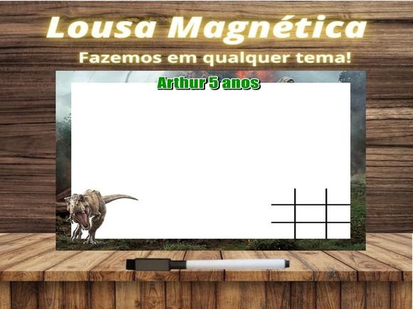 Lousa Magnética + Jogo da Velha Jurassic World com Embalagem