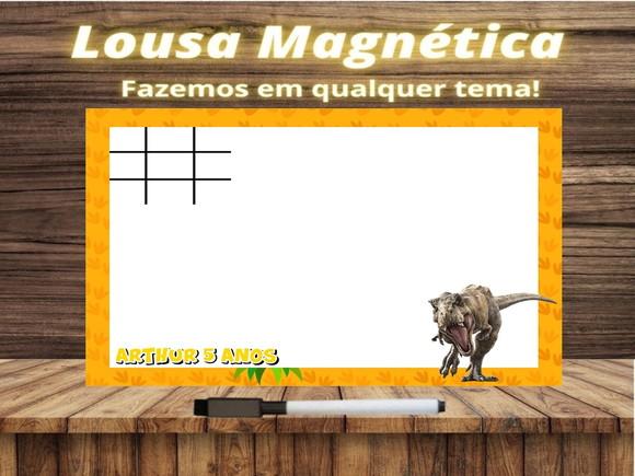 Lousa Magnética + Jogo da Velha Jurassic World com Embalagem