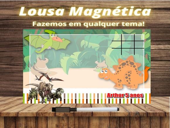 Lousa Magnética + Jogo da Velha Jurassic World com Embalagem