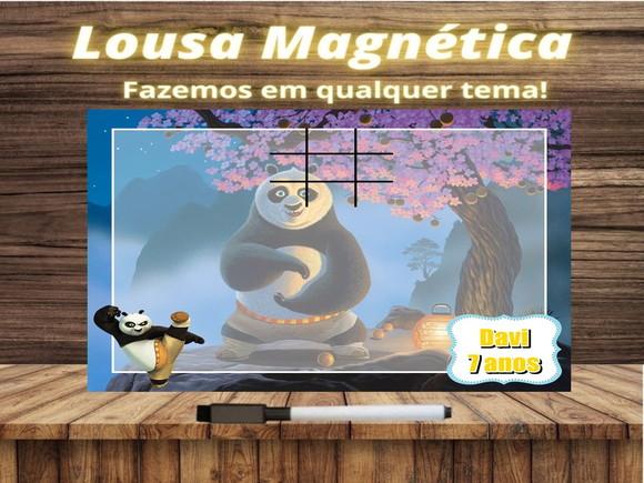 Lousa Magnética + Jogo da Velha Kung Fu Panda com Embalagem