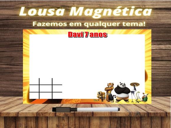 Lousa Magnética + Jogo da Velha Kung Fu Panda com Embalagem