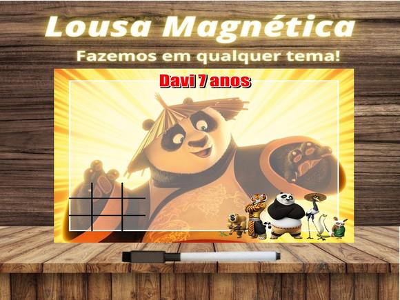 Lousa Magnética + Jogo da Velha Kung Fu Panda com Embalagem