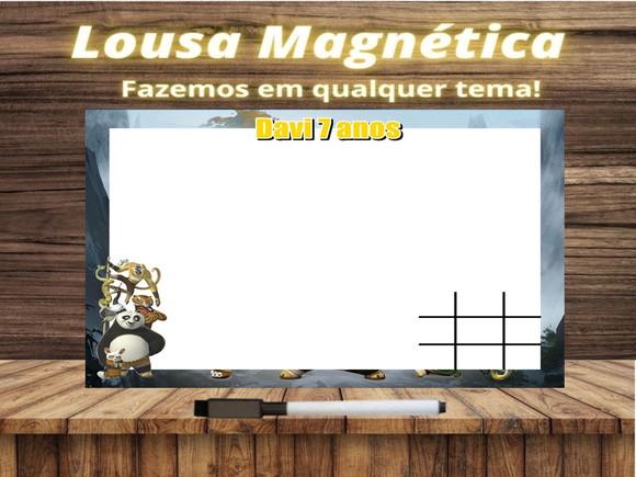 Lousa Magnética + Jogo da Velha Kung Fu Panda com Embalagem