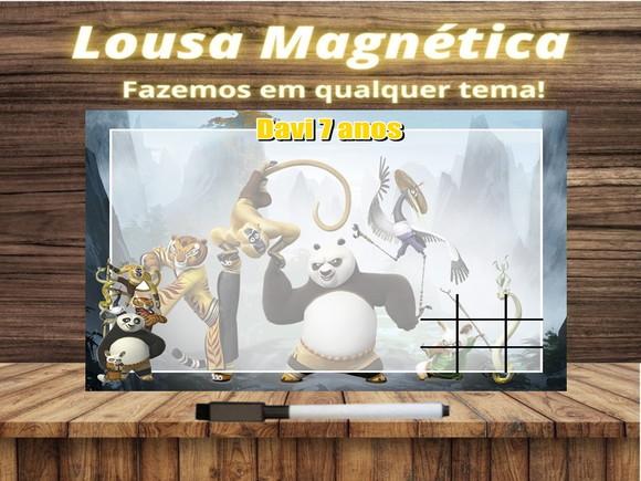Lousa Magnética + Jogo da Velha Kung Fu Panda com Embalagem