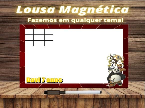 Lousa Magnética + Jogo da Velha Kung Fu Panda com Embalagem