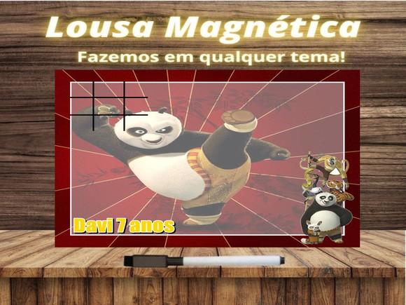 Lousa Magnética + Jogo da Velha Kung Fu Panda com Embalagem