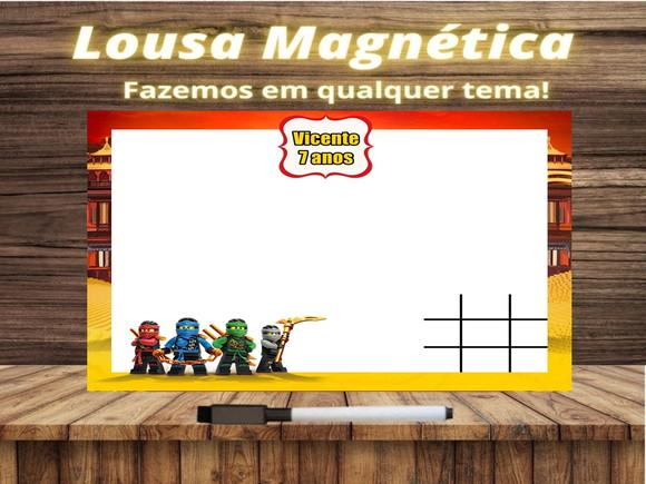 Lousa Magnética + Jogo da Velha Lego com Embalagem