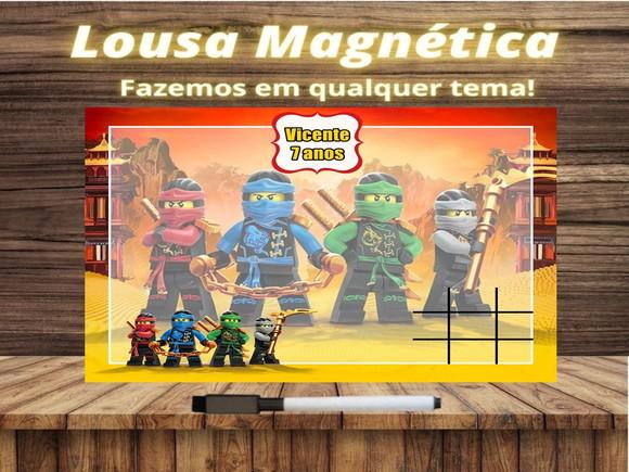 Lousa Magnética + Jogo da Velha Lego com Embalagem