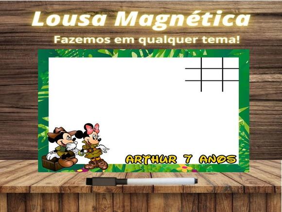 Lousa Magnética + Jogo da Velha Mickey Safari com Embalagem