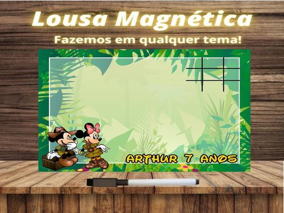 Lousa Magnética + Jogo da Velha Mickey Safari com Embalagem