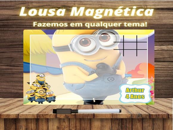 Lousa Magnética + Jogo da Velha Minions com Embalagem