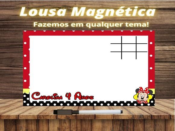 Lousa Magnética + Jogo da Velha Minnie com Embalagem