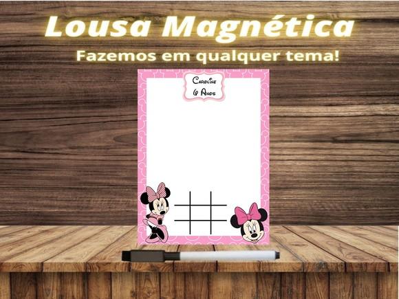 Lousa Magnética + Jogo da Velha Minnie com Embalagem