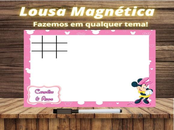 Lousa Magnética + Jogo da Velha Minnie com Embalagem